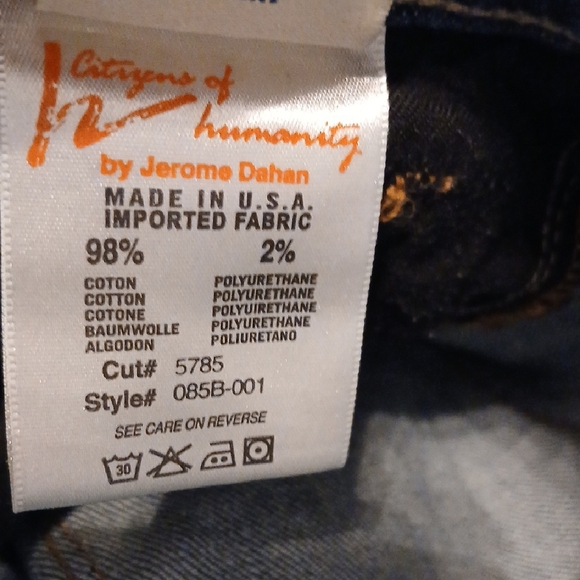 Blue Flare Wide Leg Jeans with Subtle Fading - Picture 9 of 12